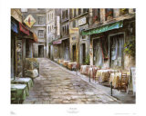 Rue des cafés Posters par Mark St. John