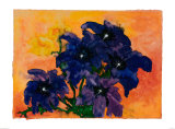Blue Arrangement Print by Claude Boher
