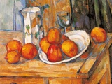 Kettle Glass and Plate with Fruit Prints by Paul Cézanne