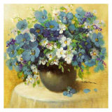 Blaue Blumen Serie Poster av R. Bertram