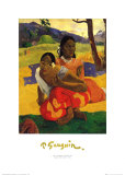 Deux Thaitiennes Accroupiees Prints by Paul Gauguin