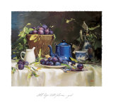 Still Life with Plums Prints by Del Gish