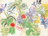 Coquelicots Et Iris Affiche par Raoul Dufy
