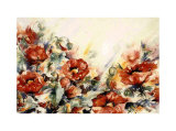 Rode Papaver Print by Hanneke Floor