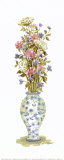 Blue and White with Iris Print by Donna Atkins