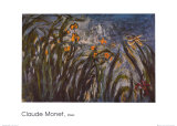 Irises (detail) Posters by Claude Monet