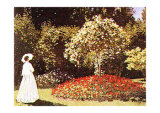 Promenade dans un parc Affiche par Claude Monet