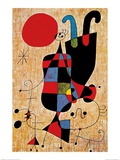 Upside-Down Figures Kunstdruck von Joan Miró