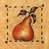 Stenciled Pear II Print by Barbara Palmer