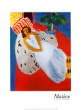 Desnudo reclinado con vestido blanco Póster por Henri Matisse