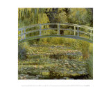 Estanque de nenúfares y puente Póster por Claude Monet