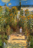 The Garden at Vetheuil Poster von Claude Monet