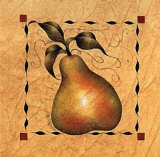 Stenciled Pear I Posters by Barbara Palmer