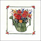 Fleurs dans un arrosoir Posters par Barbara Norris