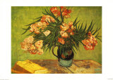 Vase with Oleanders and Books, c.1888 Poster af Vincent van Gogh