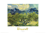 Horizonte con olivos Póster por Vincent van Gogh Horizonte con olivos Póster por Vincent van Gogh