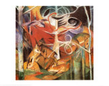 Rehe im Wald I Kunstdrucke von Franz Marc