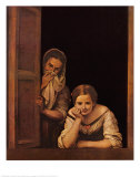 A Girl and Her Duenna, c. 1670 Láminas por Bartolome Esteban Murillo