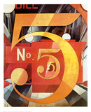 Die Figur 5 in Gold, 1928 Kunstdruck von Charles Demuth