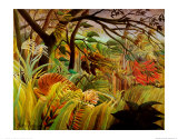 Tigre sorprendido en una tormenta tropical Arte por Henri Rousseau Tigre sorprendido en una tormenta tropical Arte por Henri Rousseau