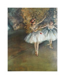 Deux danseuses en scène Posters par Edgar Degas