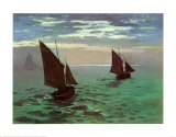 Barcos saliendo de puerto Pósters por Claude Monet