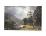 Demi-dôme de la vallée Yosemite Art par Albert Bierstadt