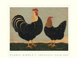 Double Roosters Posters by Warren Kimble