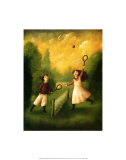 Children Playing Tennis Prints by Mary Mackey