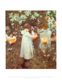 Clavel, lirio, lirio, rosa Póster por John Singer Sargent