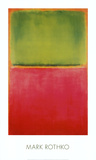 Vert, rouge sur fond orange Affiche par Mark Rothko