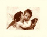 The First Kiss, c.1873 (detail) Plakater af William Adolphe Bouguereau
