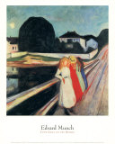 Four Girls on a Bridge Prints by Edvard Munch