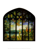 Paysage aux buissons de houx Posters par Louis Comfort Tiffany