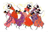 Bailarina principal en túnica morada Láminas por Augusta Asberry
