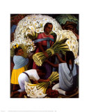 Beim Blumenhändler Poster von Diego Rivera