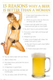 15 Reasons Why a Beer is Better Than a Woman  Prints
