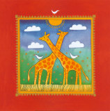 Giraffes Prints by Linda Edwards