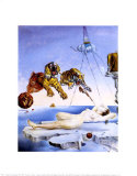Traum, verursacht durch den Flug einer Biene um einen Granatapfel, eine Sekunde vor dem Aufwachen, ca. 1944 Poster von Salvador Dalí