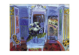 Interiores con la ventana abierta Láminas por Raoul Dufy