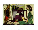 Interior with a Girl Drawing Julisteet tekijänä Pablo Picasso Interior with a Girl Drawing Julisteet tekijänä Pablo Picasso
