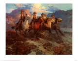 Riders of the Dawn Poster by Frank Tenney Johnson