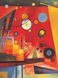 Schweres rot Posters par Wassily Kandinsky