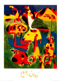 Personnages et Montagnes 1936 Affiches par Joan Miró