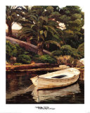 Barca y Palmeras Print by Poch Romeu