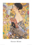 Dame à l'éventail Affiches par Gustav Klimt