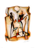 Jazz Duo Kunstdrucke von Alfred Gockel
