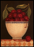 Taza de cerezas Lámina por Diane Pedersen