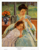 Young Mother Sewing Art by Mary Cassatt