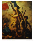 Die Freiheit führt das Volk an Poster von Eugene Delacroix